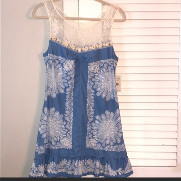 Free People Dresses & Skirts - Free People Cyan Combo Dress